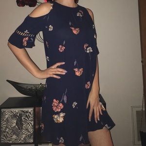 Cold shoulder floral dress